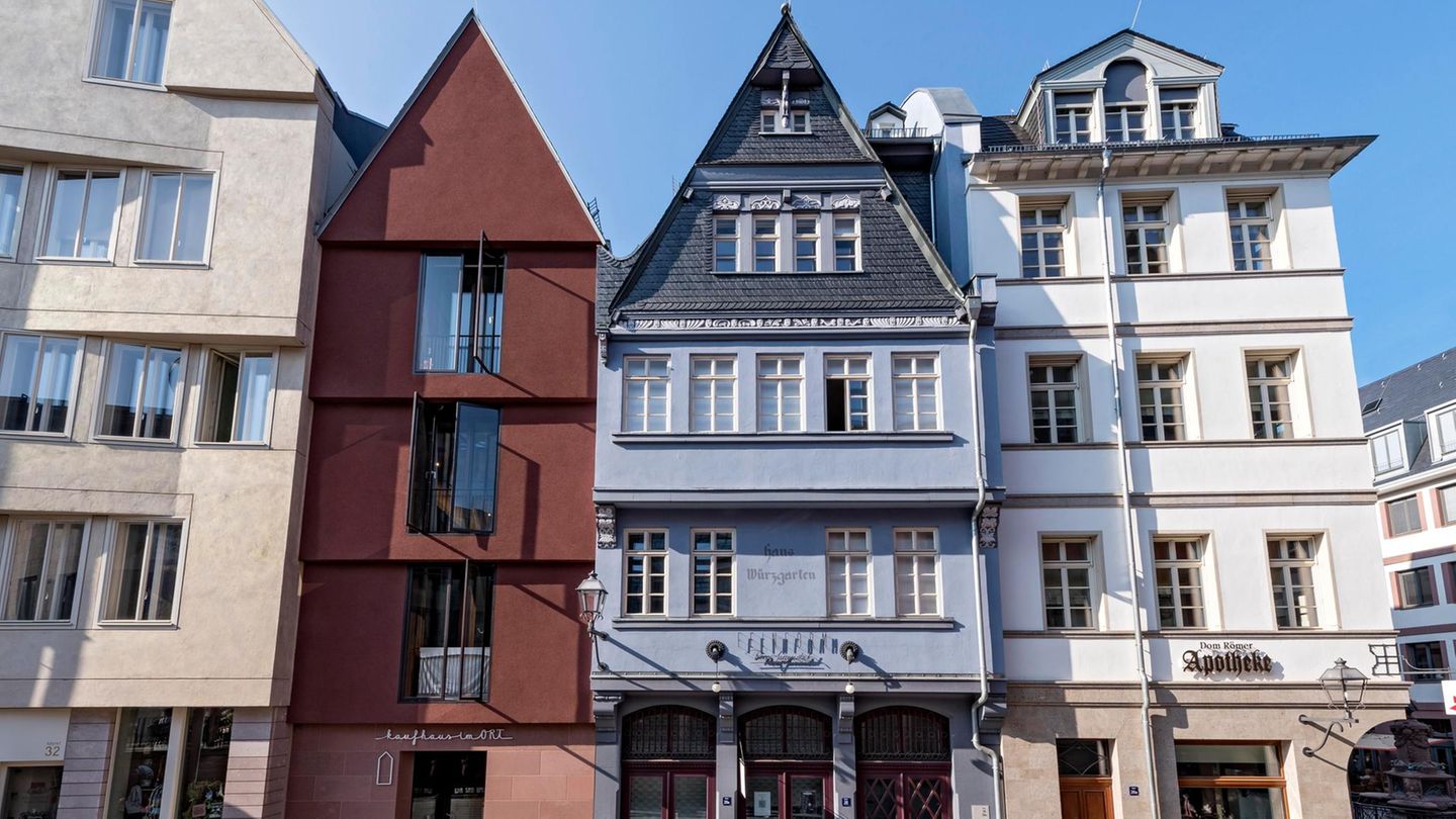 Häuser in der neuen Altstadt von Frankfurt