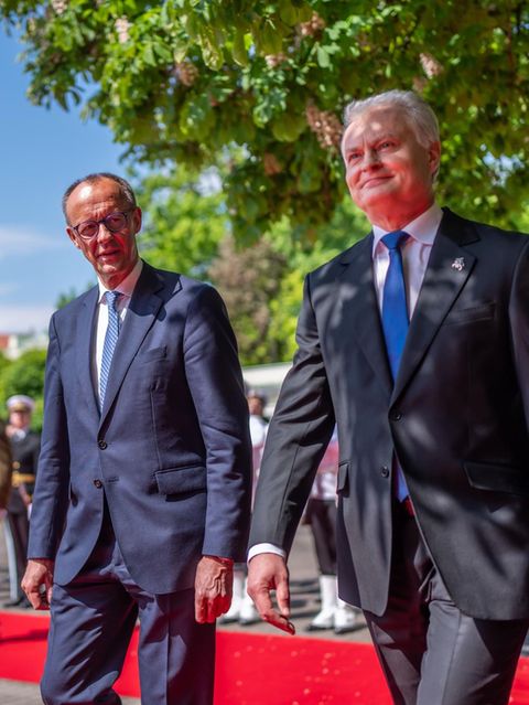 Bundeskanzler Friedrich Merz bei seinem Besuch in Litauen