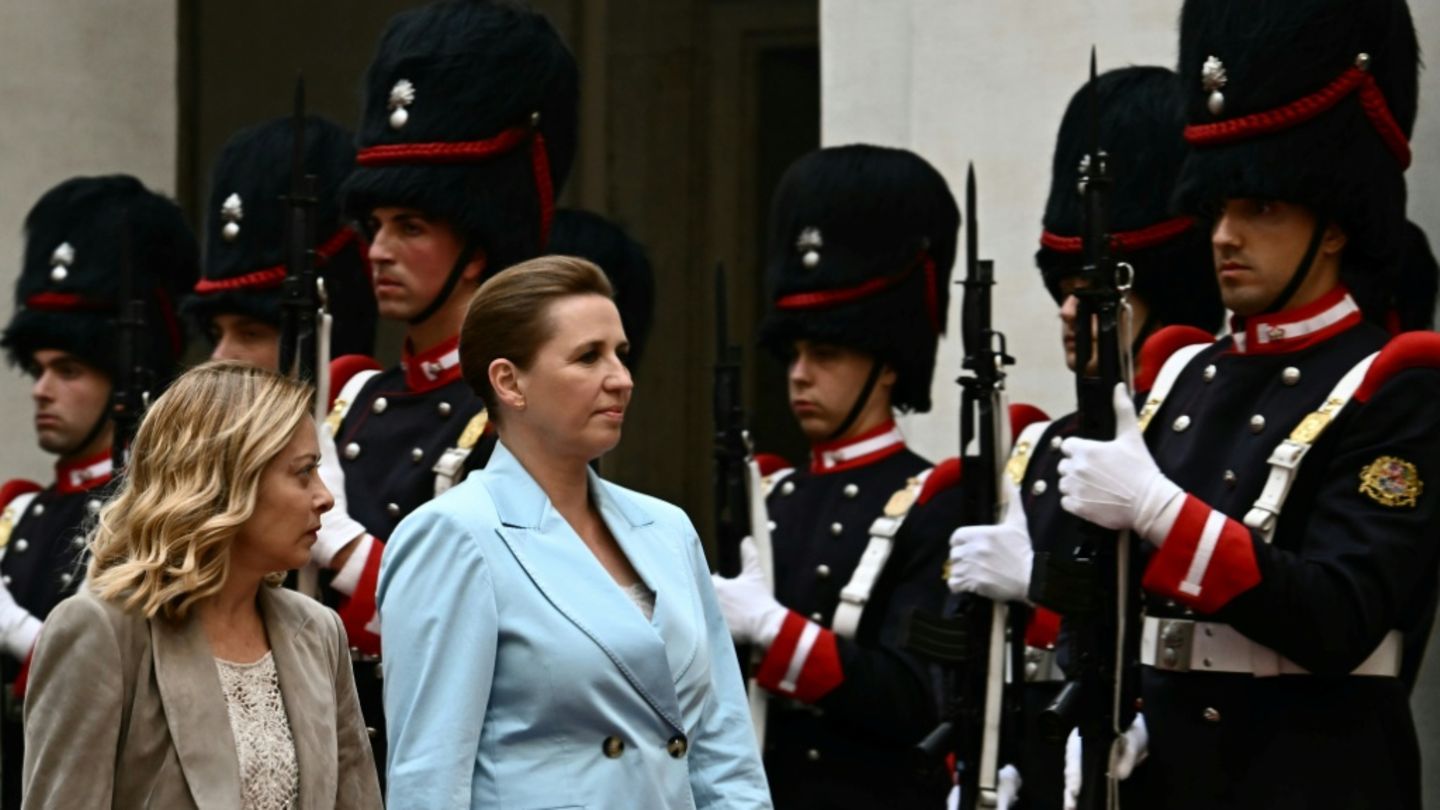 Giorgia Meloni und Mette Frederiksen in Rom