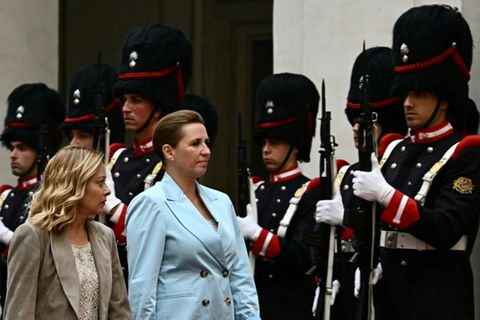 Giorgia Meloni und Mette Frederiksen in Rom