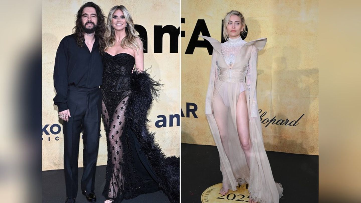 Tom Kaulitz und Heidi Klum kamen ebenso zur amfAR-Gala wie Paris Jackson (re.).