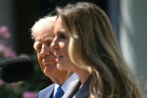 Melania Trump bei einer Rede gegen "Rachepornos"