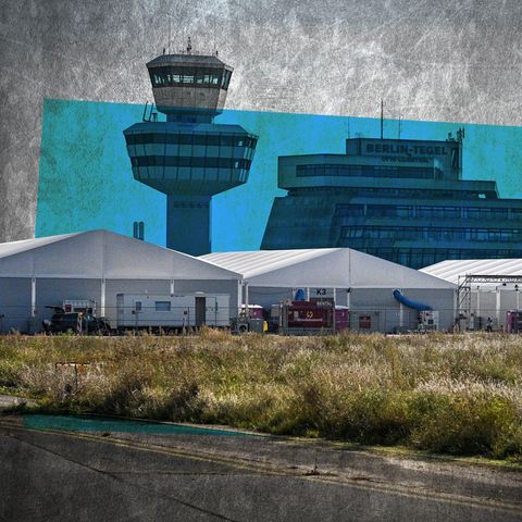 Flüchtlingsunterkunft Tempelhof in einer grafischen Aufbereitung