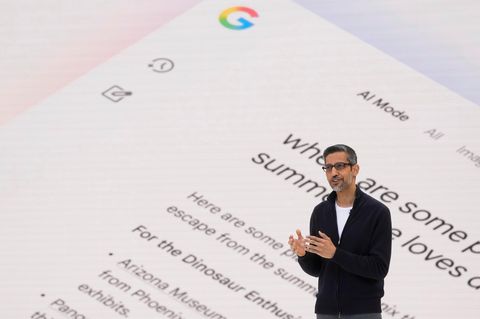 Google-Chef Sundar Pichai präsentiert den KI-Modus für die Suchmaschine