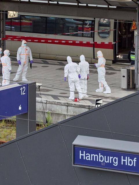 Die Spurensicherung am Hauptbahnhof in Hamburg
