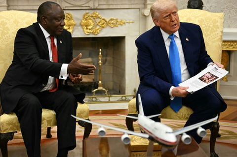 Ramaphosa (links), Trump im Weißen Haus