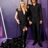 Heidi Klum durfte den Preis für den besten männlichen Hip-Hop-Künstler überreichen und brachte zur Show nicht etwa Ehemann Tom Kaulitz, sondern ihren Sohn Henry Samuel mit. Der 19-Jährige kam wie Klum selbst elegant in schwarz gekleidet