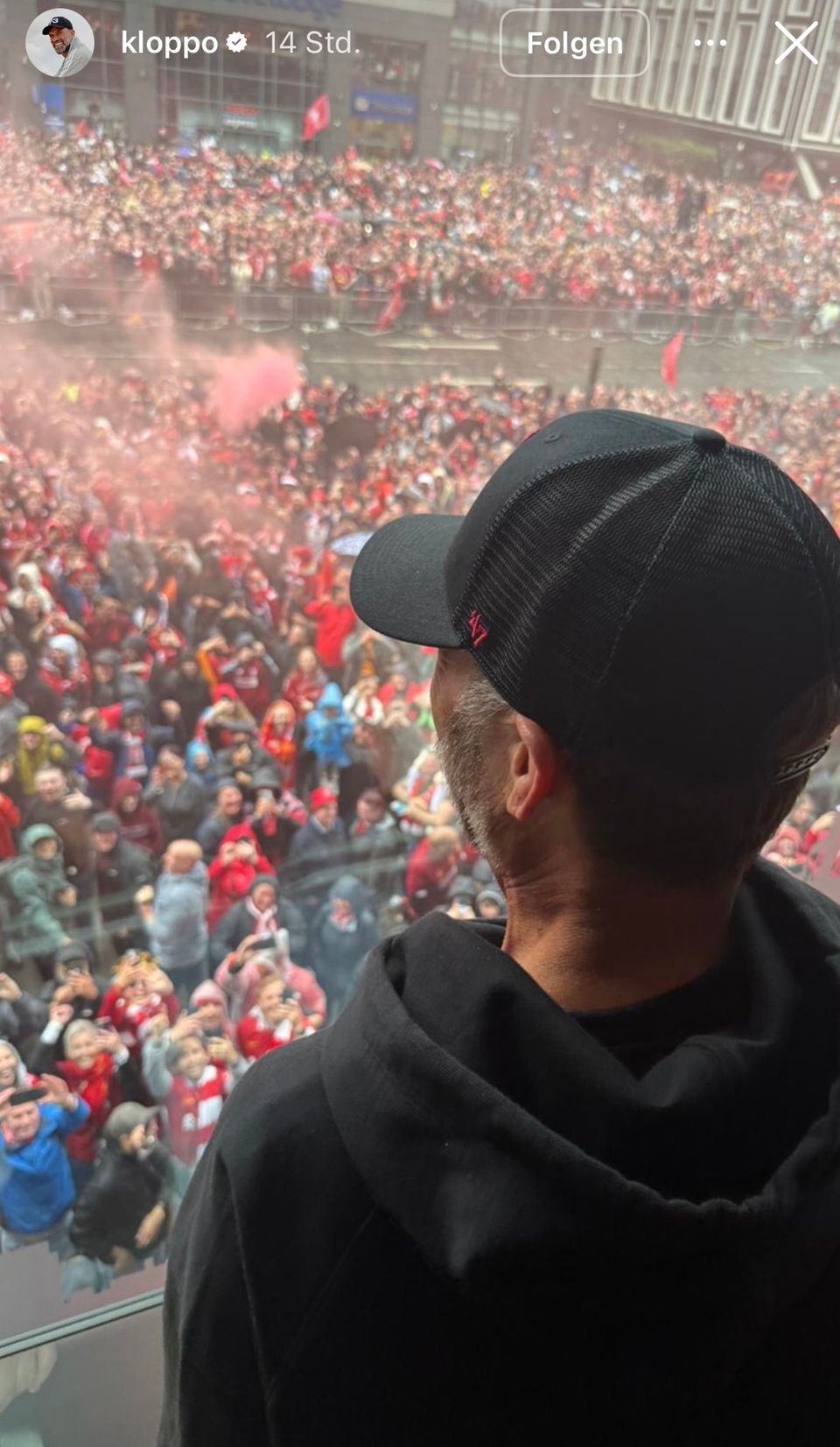 Jürgen Klopp posted this picture shortly before the incident in his Instagram story