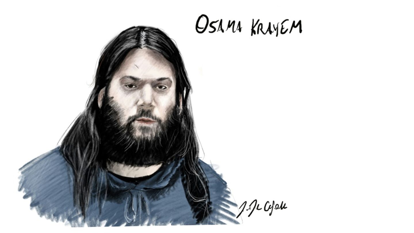 Osama Krayem (Gerichtszeichnung)