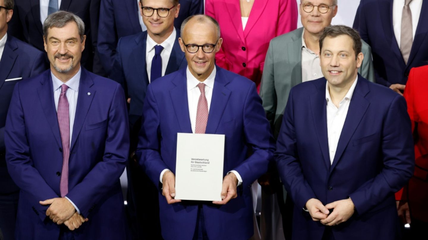 Parteichefs Söder, Merz und Klingbeil