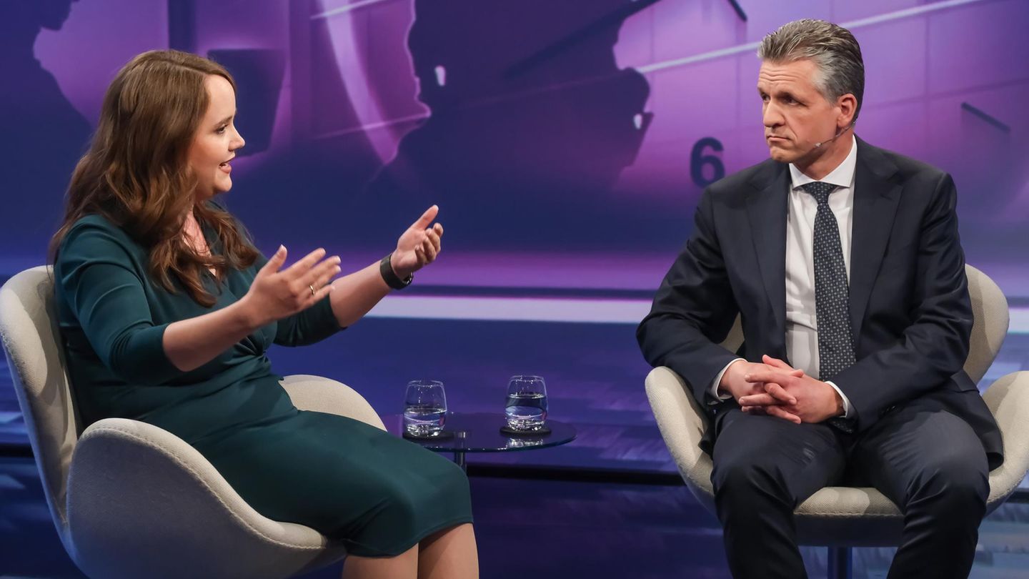 Thorsten Frei (CDU) und Ricarda Lang (Grüne) konnten sich beim Thema Work-Life-Balance nicht einigen