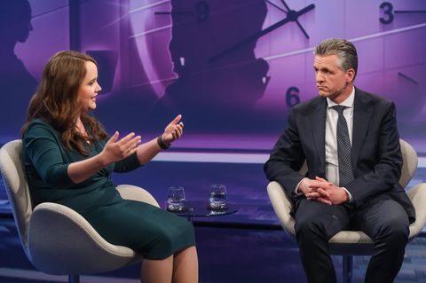 Thorsten Frei (CDU) und Ricarda Lang (Grüne) konnten sich beim Thema Work-Life-Balance nicht einigen