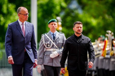 Der ukrainische Präsident Selenskyj ist zu einem eintägigen Besuch in der deutschen Hauptstadt