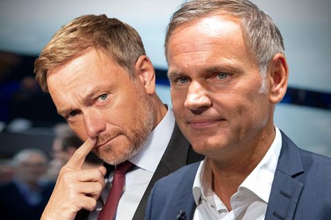 Christian Lindner (FDP) und Porsche-Chef Oliver Blume
