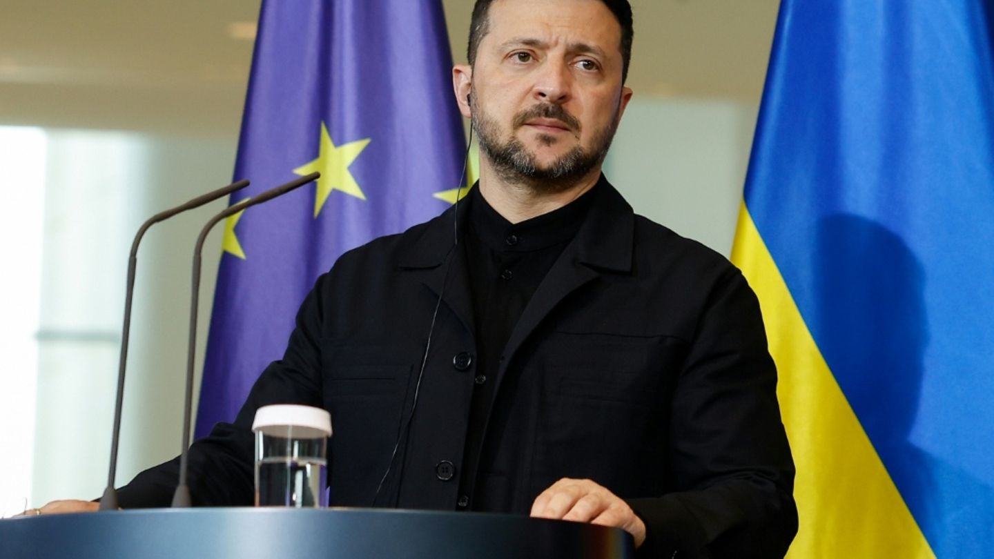 Der ukrainische Präsident Wolodymyr Selenskyj in Berlin