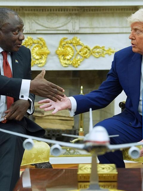 US-Präsident Donald Trump trifft den südafrikanischen Präsidenten Cyril Ramaphosa im Oval Office