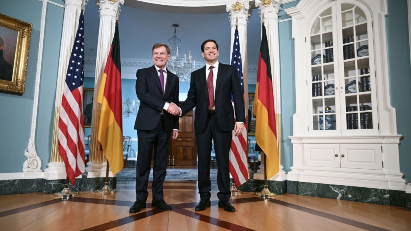 Bundesaußenminister Wadephul und Rubio (r.)