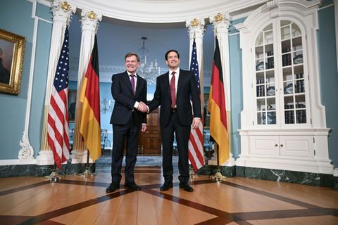 Bundesaußenminister Wadephul und Rubio (r.)