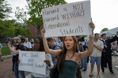 Studenten der Harvard Universität protestieren