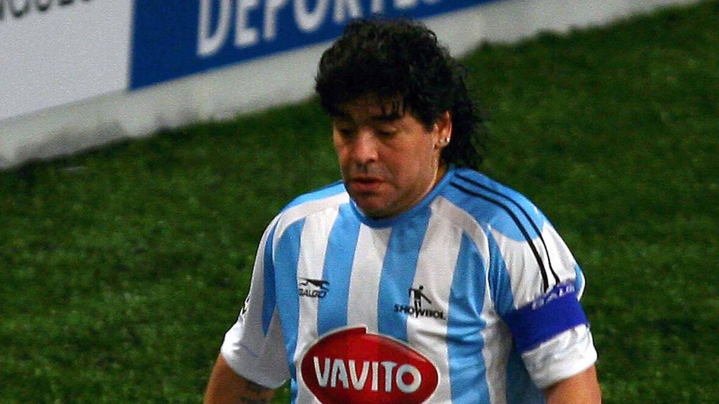Diego Maradona während seiner aktiven Karriere. Er wird in seinem Heimatland hoch verehrt