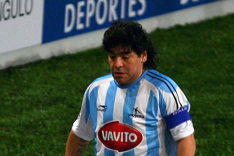 Diego Maradona während seiner aktiven Karriere. Er wird in seinem Heimatland hoch verehrt