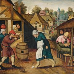 Der Eiertanz von Pieter Brueghel dem Jüngeren