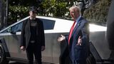Donald Trump und Elon Musk vor einem Tesla