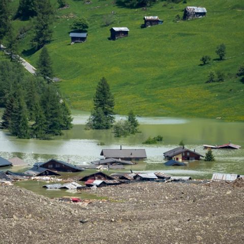 Zerstörtes Dorf Blatten