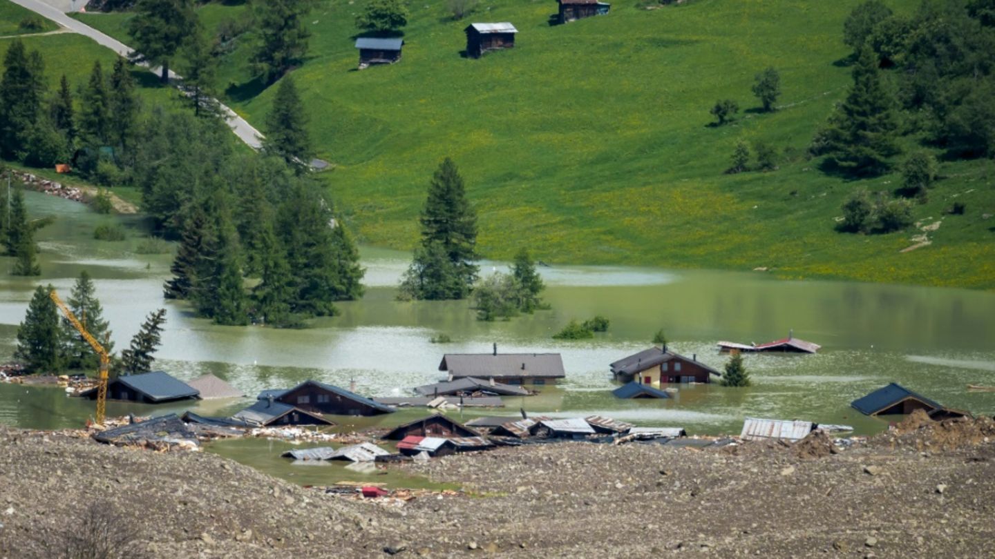 Zerstörtes Dorf Blatten