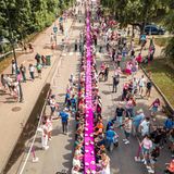 Pinke Parade durch Stadtzentrum