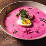 Rote-Bete-Suppe šaltibarščiai