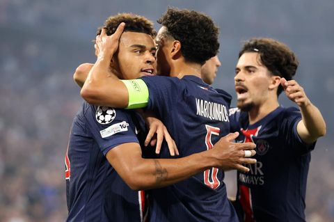 Champions League: Jubel des Torschützen Désiré Doué