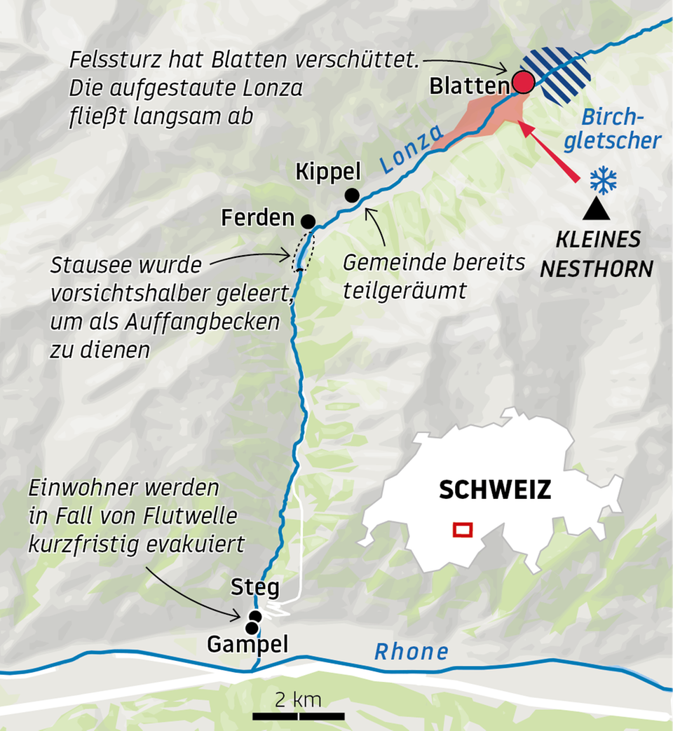 Gletschersturz Lötschental