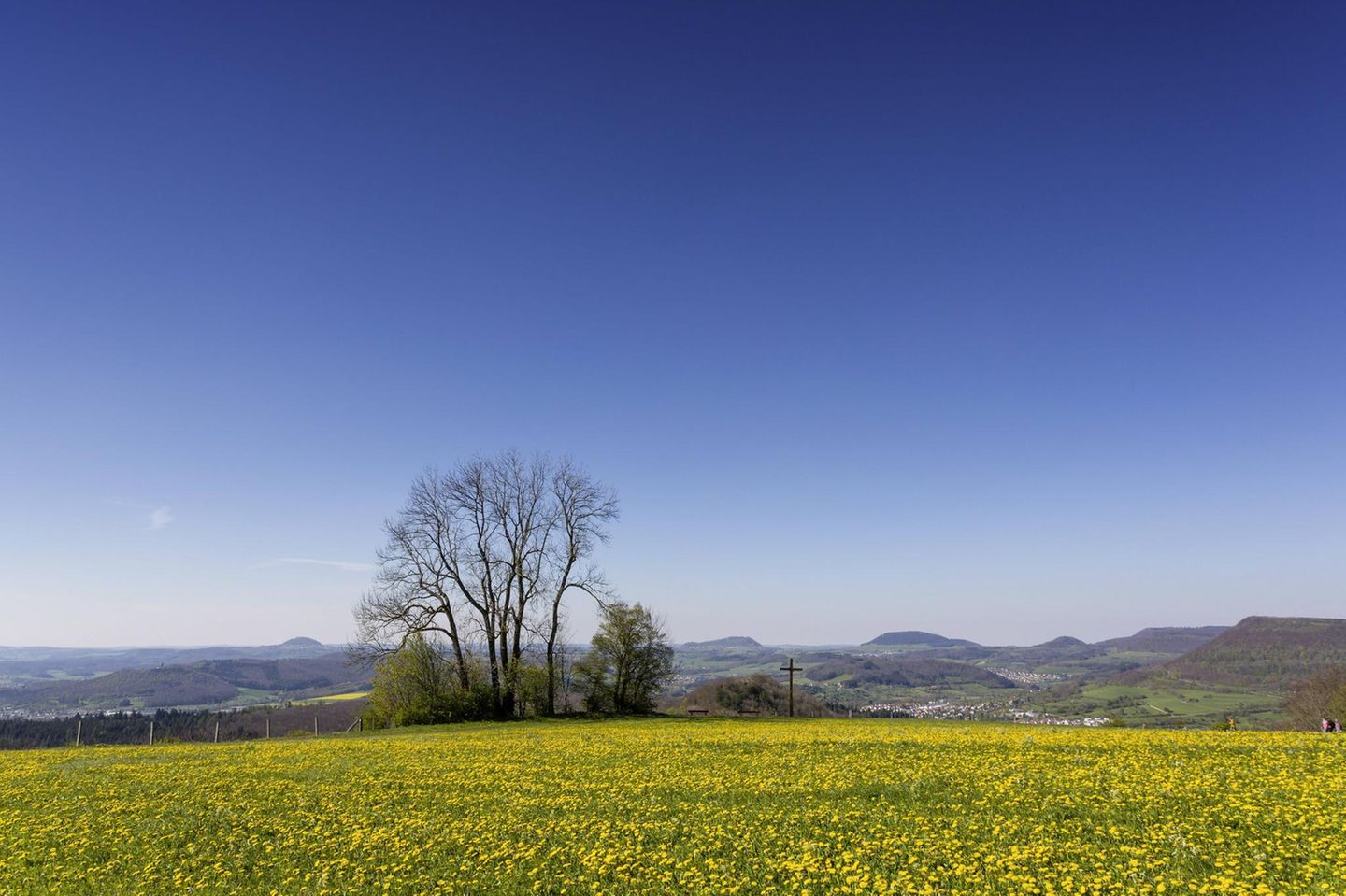 Höhenmeter von Kuchalb nach Boßler Blick von der Kuchalb auf das Albvorland und mit Hohenstaufen, Stuifen und Rechberg