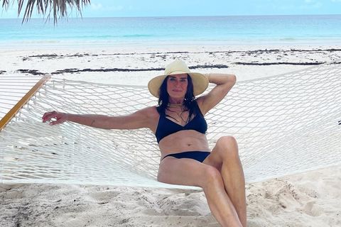 Brooke Shields feierte ihren Geburtstag am Wochenende an einem idyllischen Strand