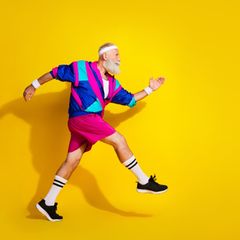 Thema Krebs: Ältere Mann in Sportsachen