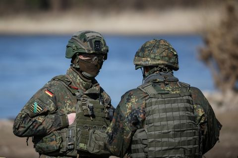 Bundeswehrsoldaten bei einer Übung