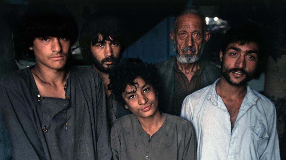 Die Ba Deli Familie im November 1994 in Kabul, Afghanistan