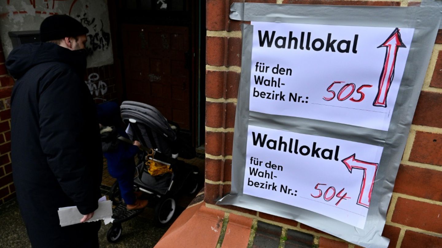 Wahllokal in Berlin im Februar 2023