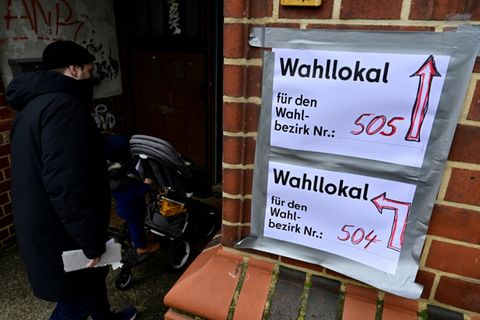 Wahllokal in Berlin im Februar 2023