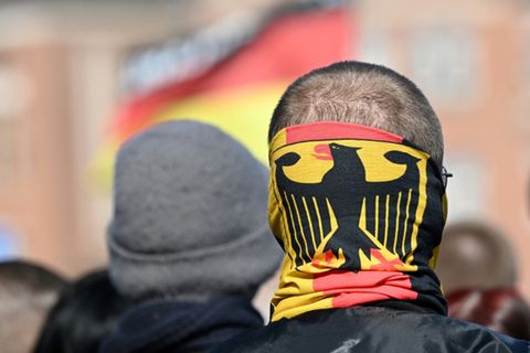 Rechtsextremisten bei Demonstration