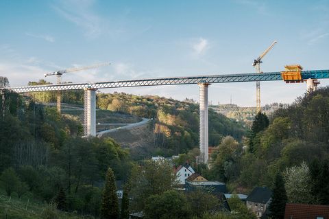Baustelle der Autobahnbrücke in Lüdenscheid