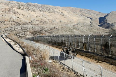Pufferzone zwischen Israel und Syrien auf den Golanhöhen