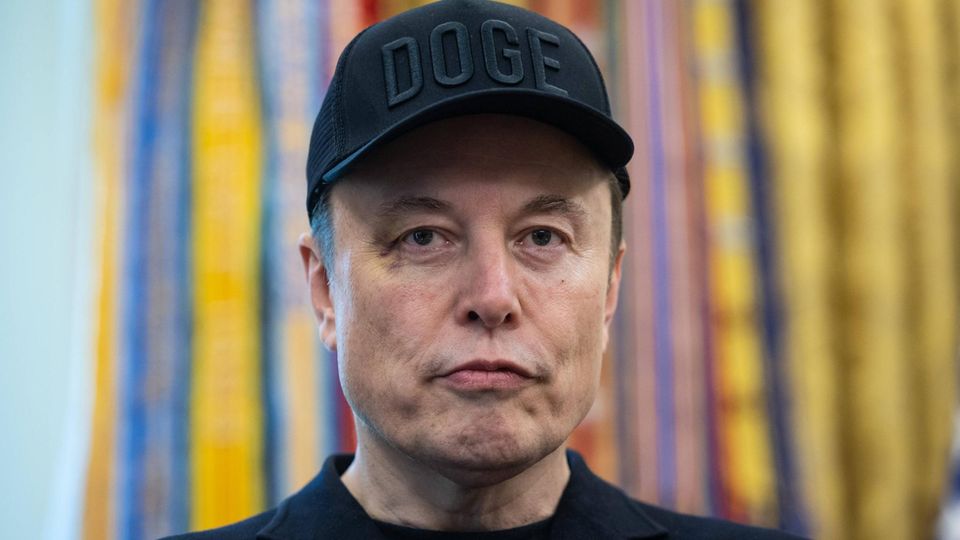 Elon Musk bei seinem letzten offiziellen Auftritt im Oval Office