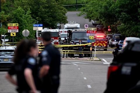 Polizei am Tatort des Anschlags in Boulder im US-Bundesstaat Colorado