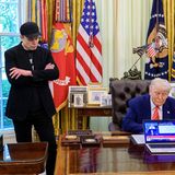 Elon Musk und Donald Trump im Oval Office