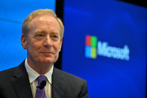 Microsoft-Präsident Brad Smith Ende April in Brüssel