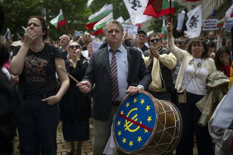 Proteste gegen die Euro-Einführung in Bulgarien