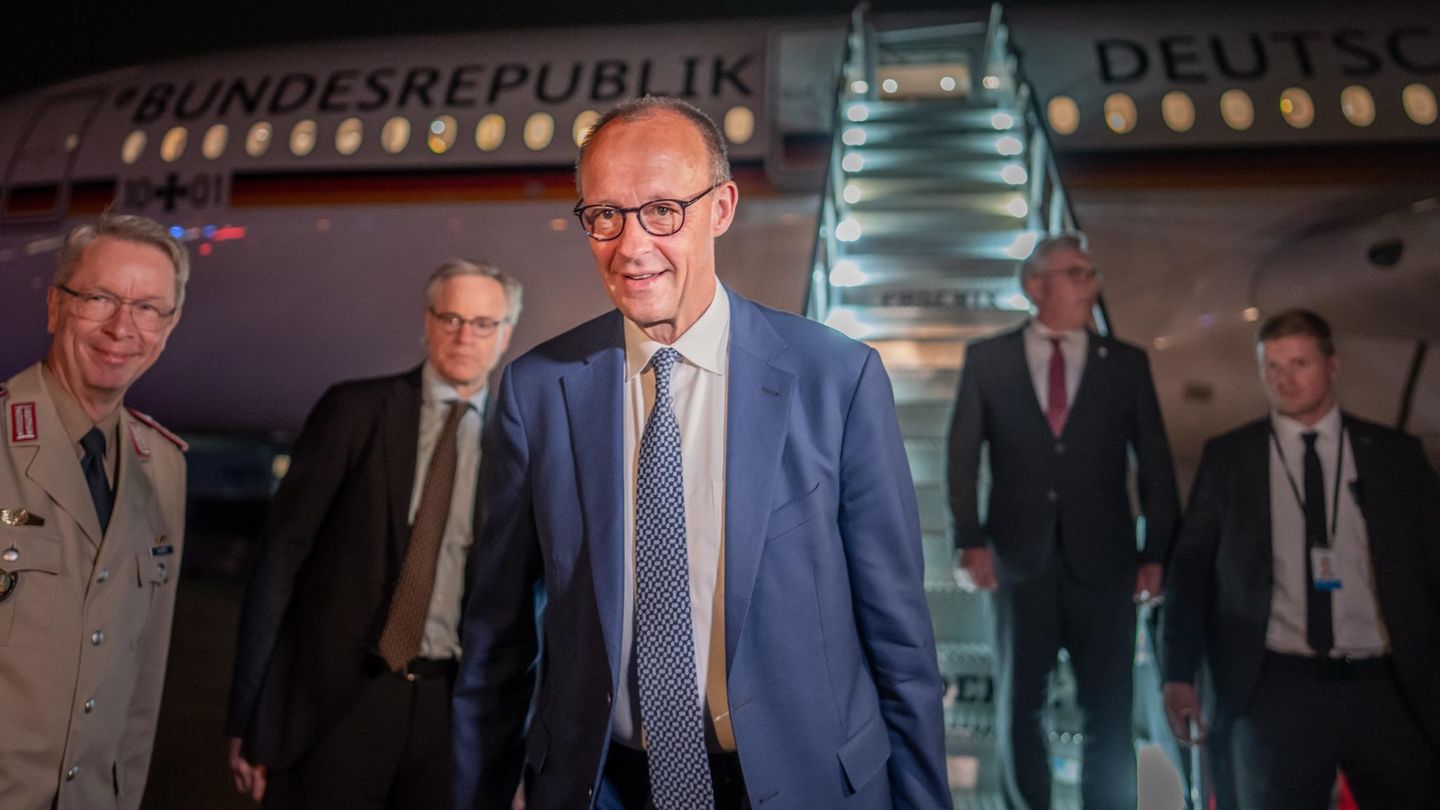 Friedrich Merz auf seiner Reise zu Donald Trump