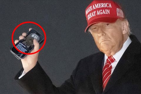Trump hat sich selber als Sperrbildschirm eingestellt